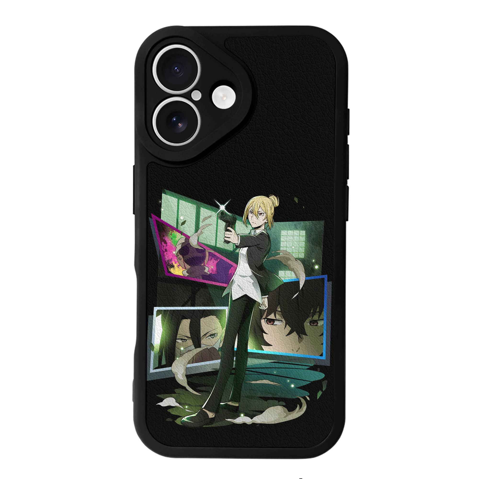（画像用） 文豪ストレイドッグス Bungo Stray Dogs 【iPhone 16シリーズ対応】シリコンスマホケース（レザー調） 材質：シリコン